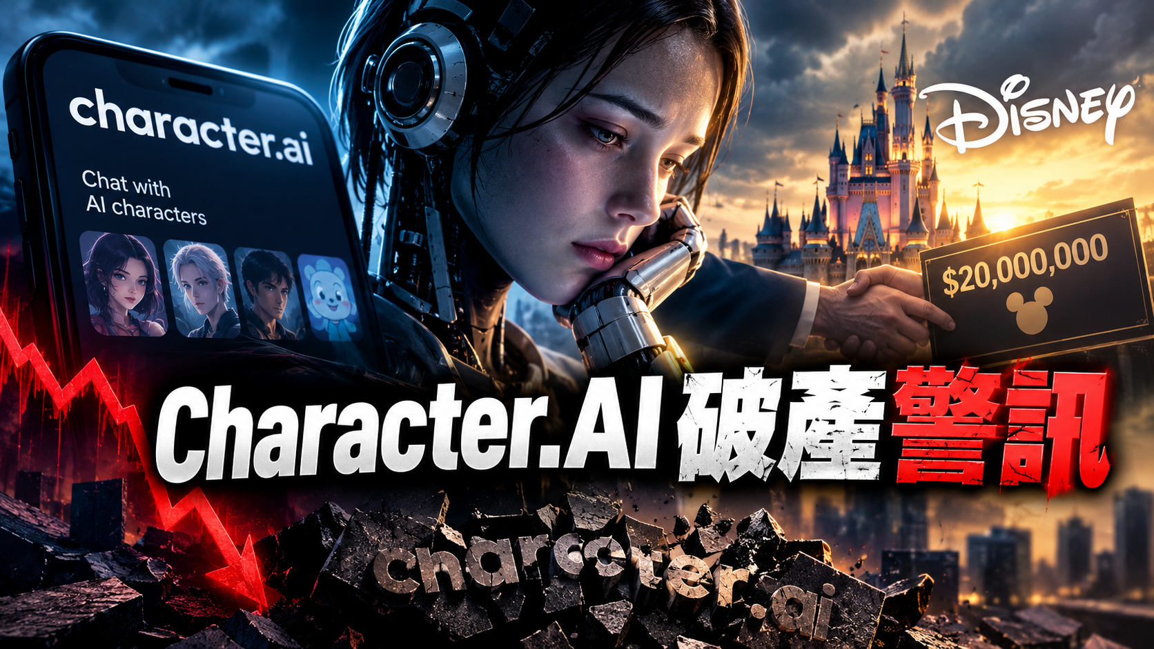 Character.AI 破產啟示錄：互動式聊天機器人平台為何五年內殞落？迪士尼 $2000 萬收購背後的 AI 產業深層警訊